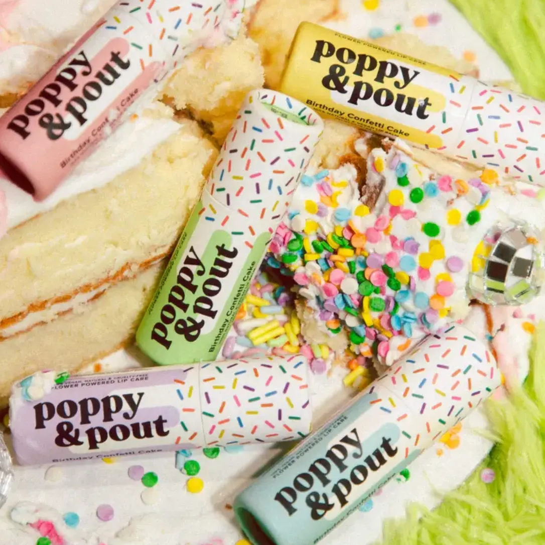 Poppy & Pout - Lip Balm, Birthday Confetti Cake