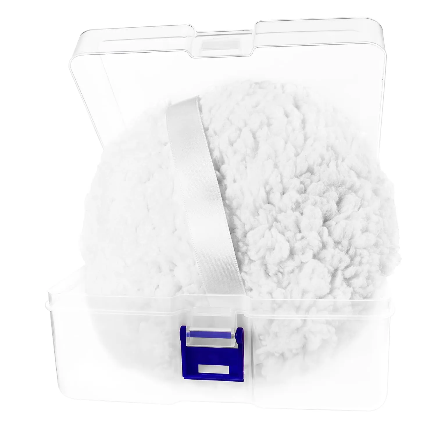 Powder Puff, 6 X 3 White Body Powder Puff, Oversize Dust Puffs for Women, Soft and Comfortable Body Powder Puff and Container