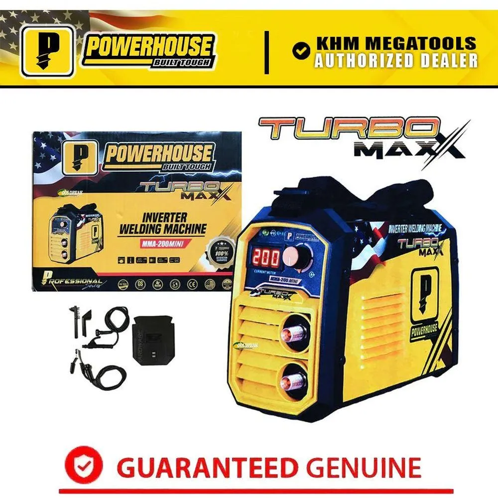 Powerhouse MMA 200 (Mini) DC Inverter Welding Machine (Hyper Series) 200A
