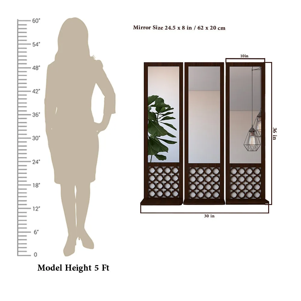 Premium Designer Long Wall Mirror Set of Three