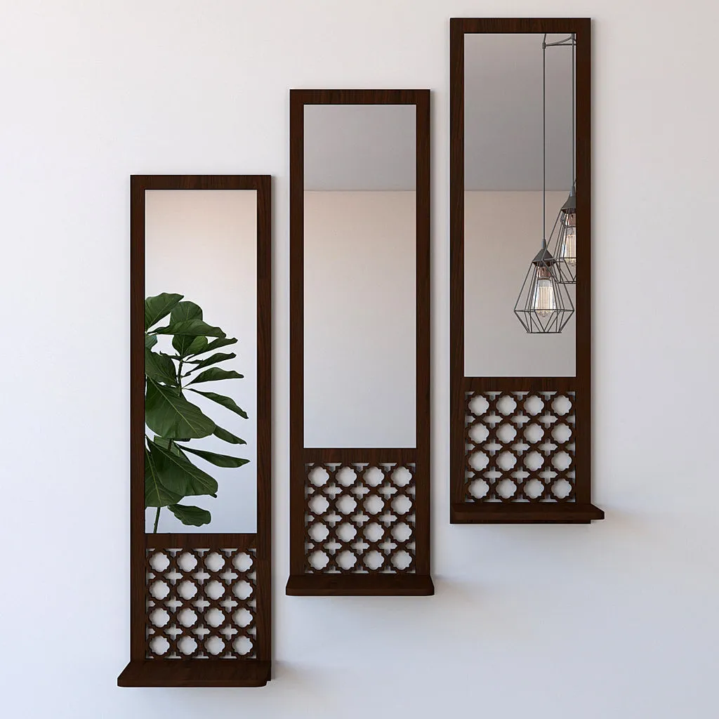 Premium Designer Long Wall Mirror Set of Three