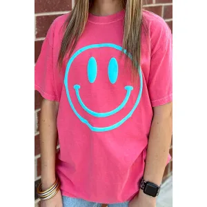 Puff Letter Blue Smiley Tee