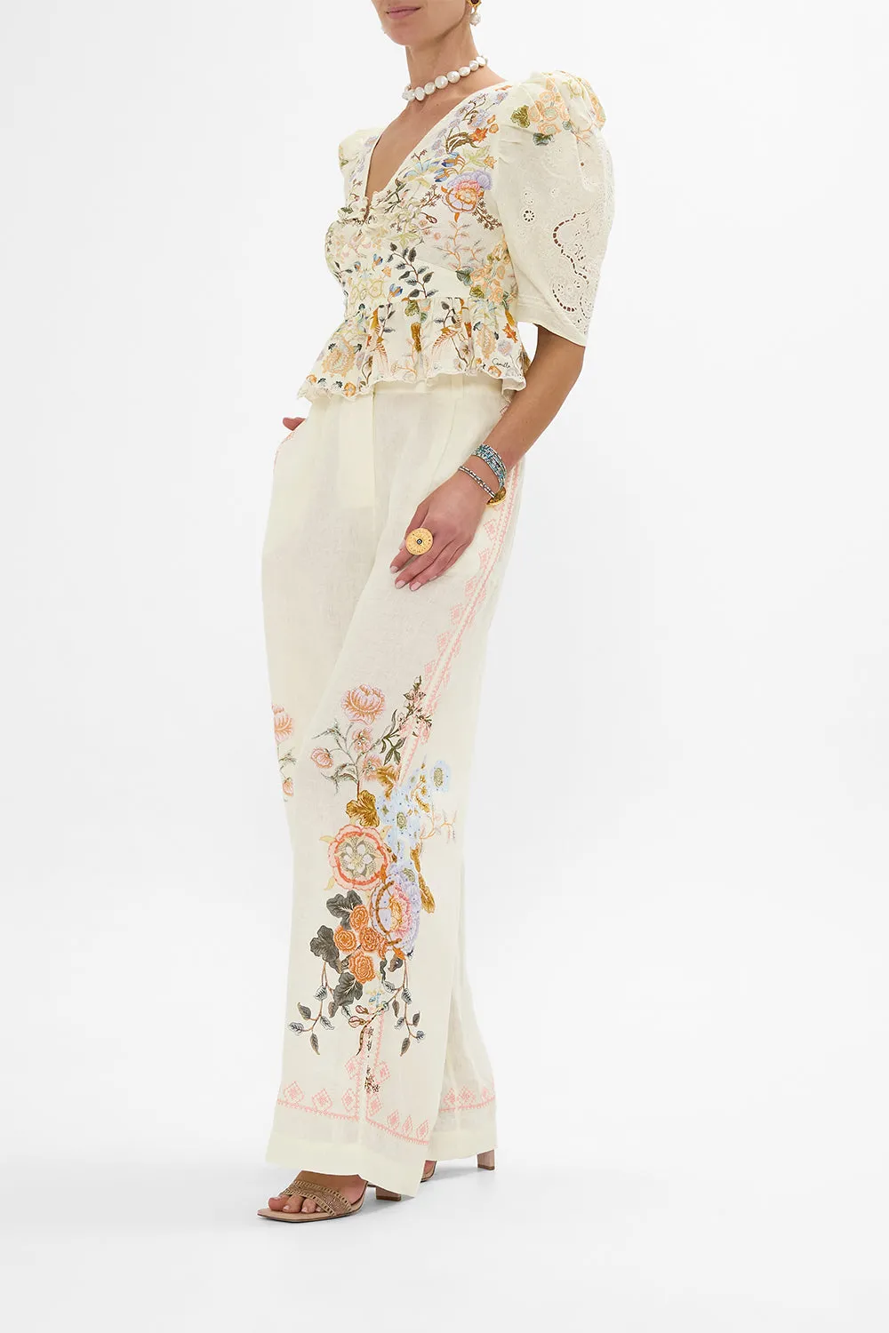 PUFF SLEEVE TOP WITH HARDWARE IN HONOUR OF HEIRLOOMS