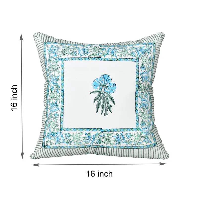 Pushpa Priya Jaipuri Block Print Cushion Cover - Set Of Five