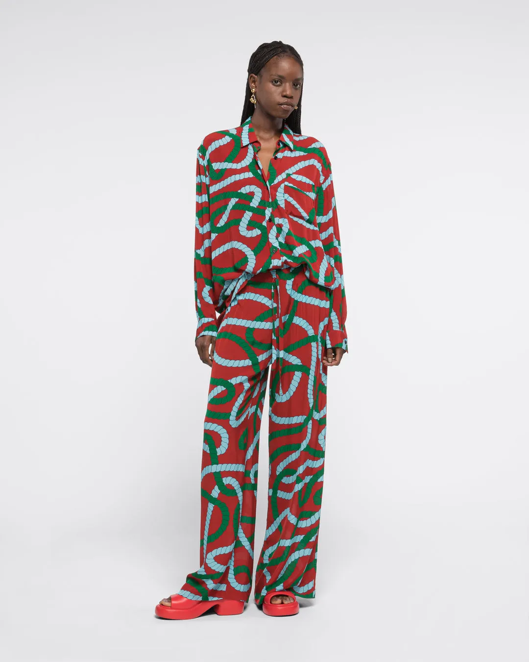 PYJAMA PANTS - BRICK CORD