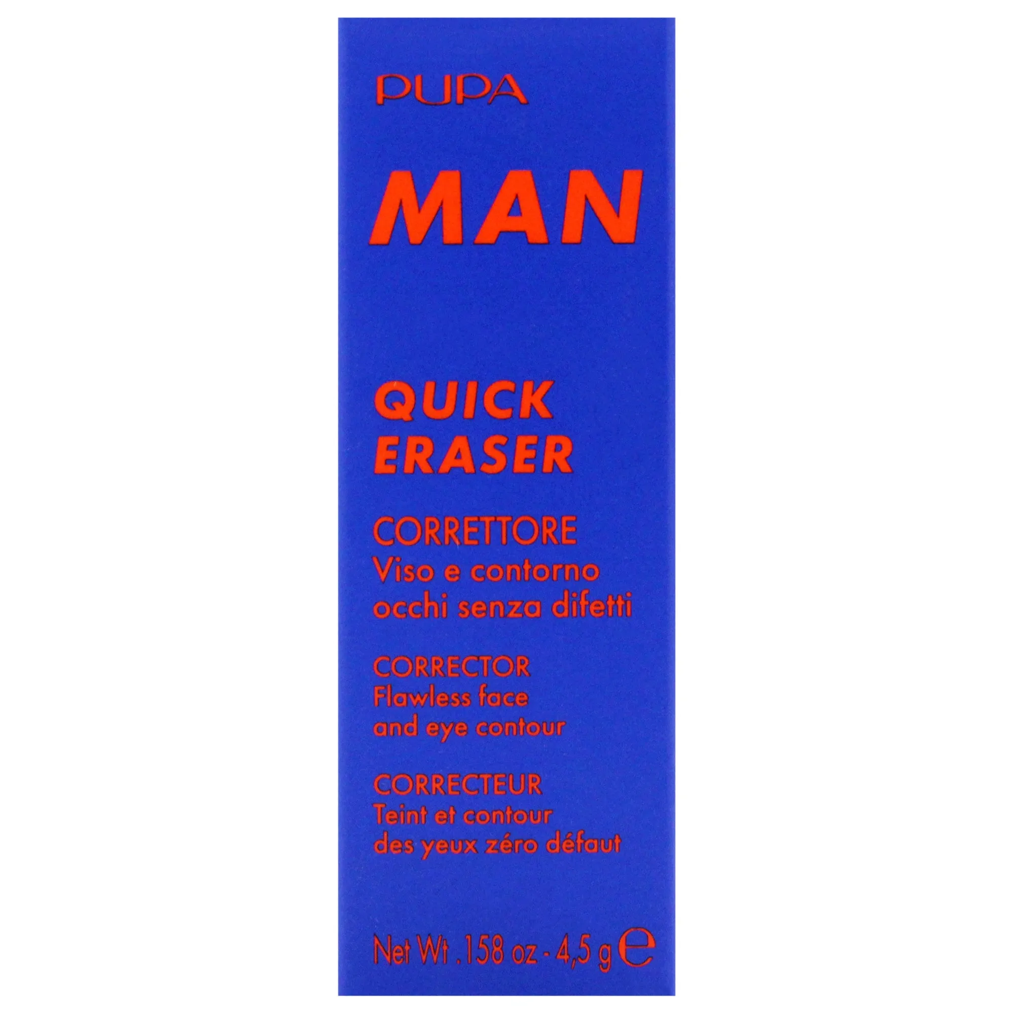 Quick Eraser Corrector - 002 Medium Dark by Pupa Milano for Men - 0.158 oz Concealer
