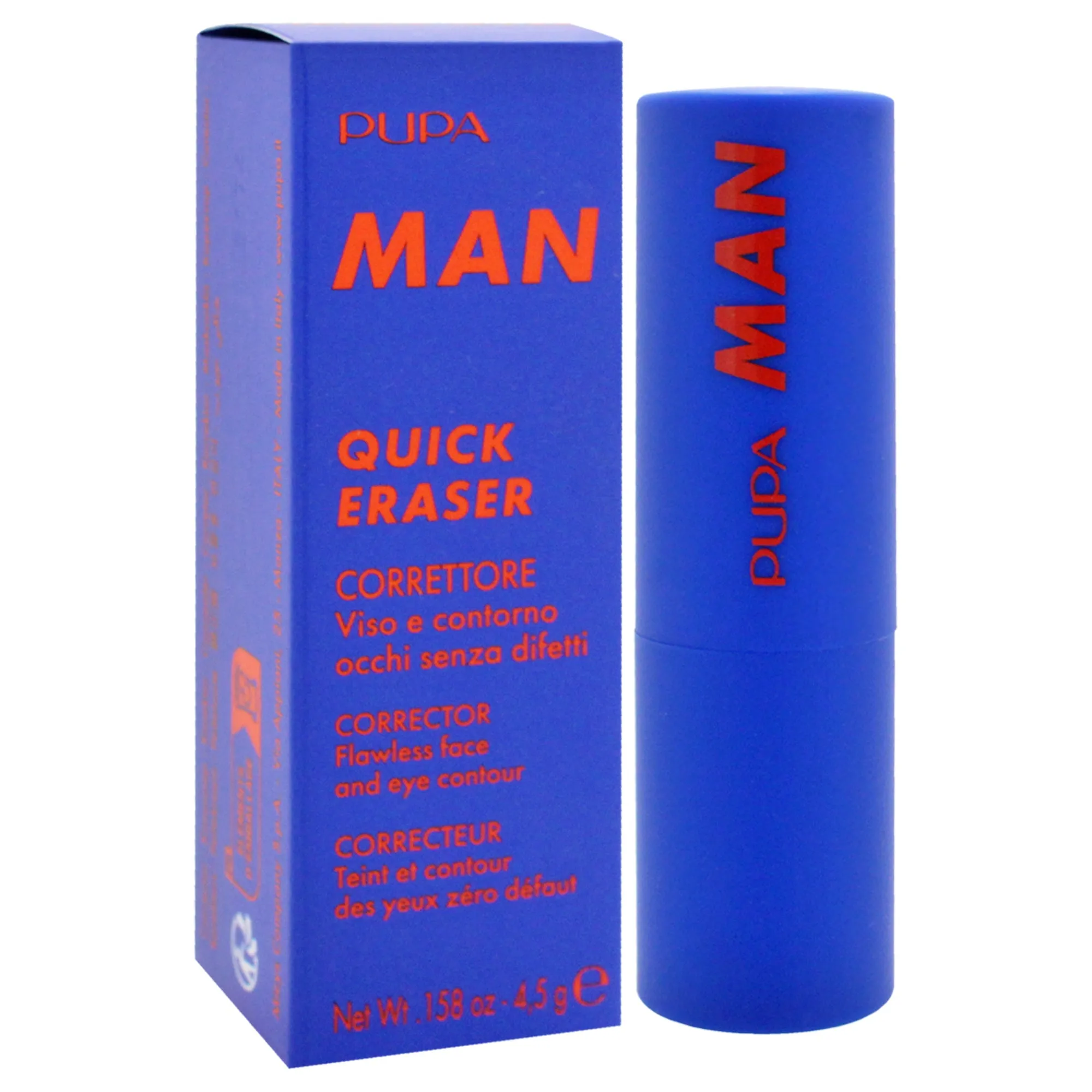 Quick Eraser Corrector - 002 Medium Dark by Pupa Milano for Men - 0.158 oz Concealer