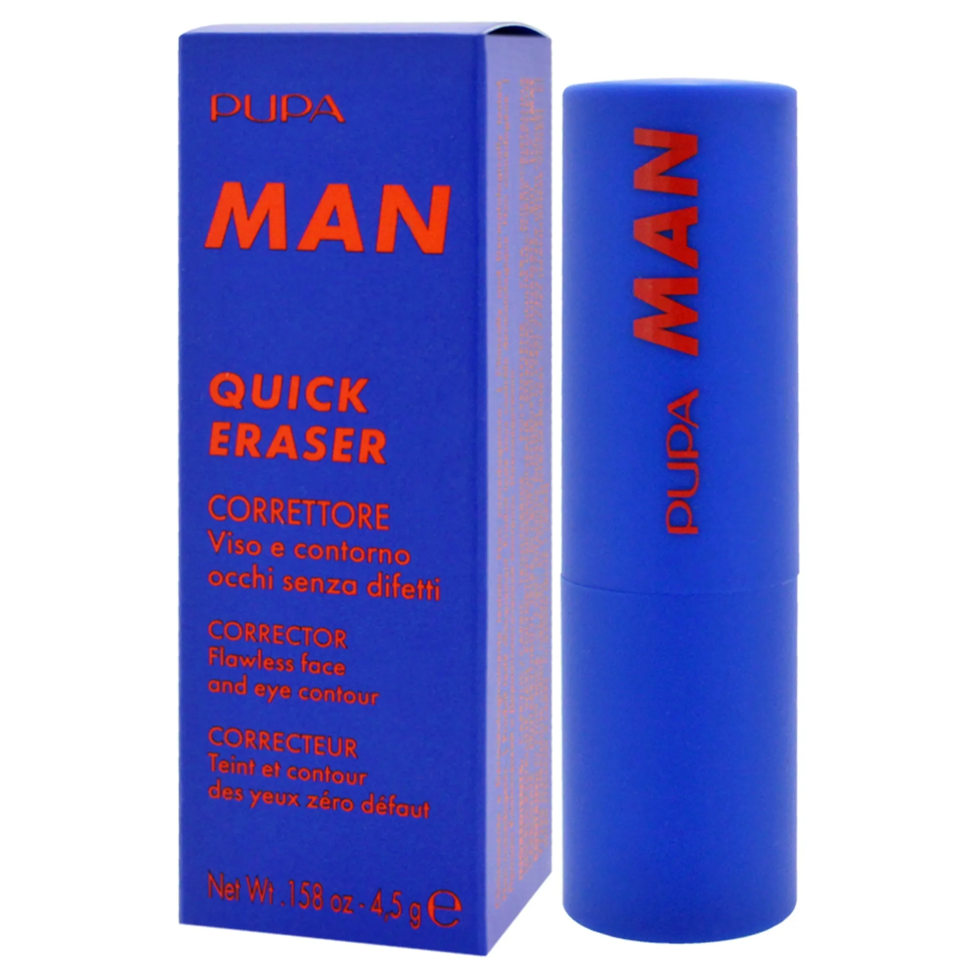 Quick Eraser Corrector - 002 Medium Dark by Pupa Milano for Men - 0.158 oz Concealer