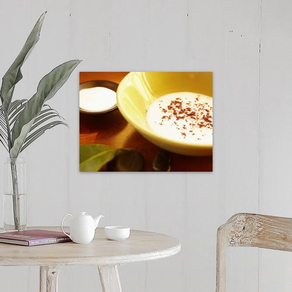"Bowl of ayurvedic facial mask" Canvas Wall Art