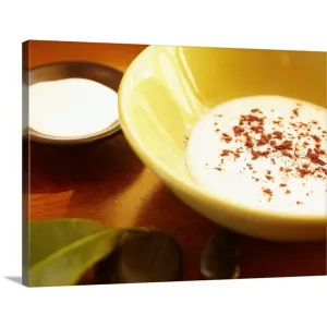 "Bowl of ayurvedic facial mask" Canvas Wall Art