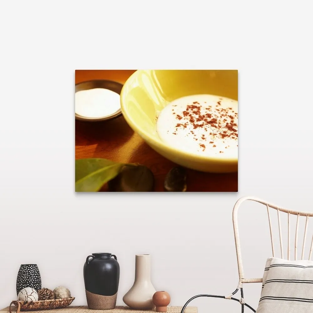 "Bowl of ayurvedic facial mask" Canvas Wall Art