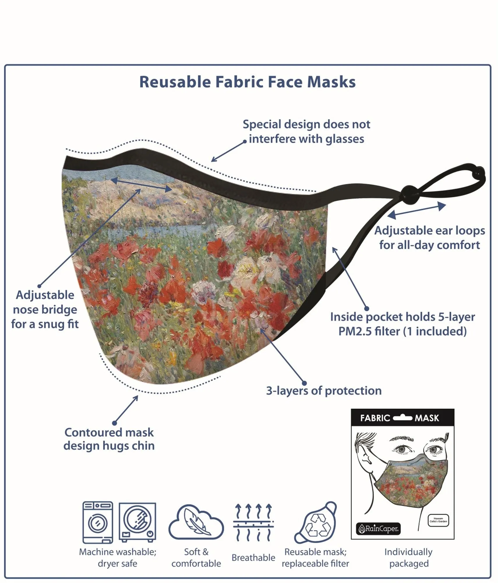 RainCaper CIRCLE DOTS Face Mask