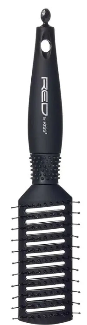 Red by Kiss Silky Paddle Vent Brush, Parting Tail Included