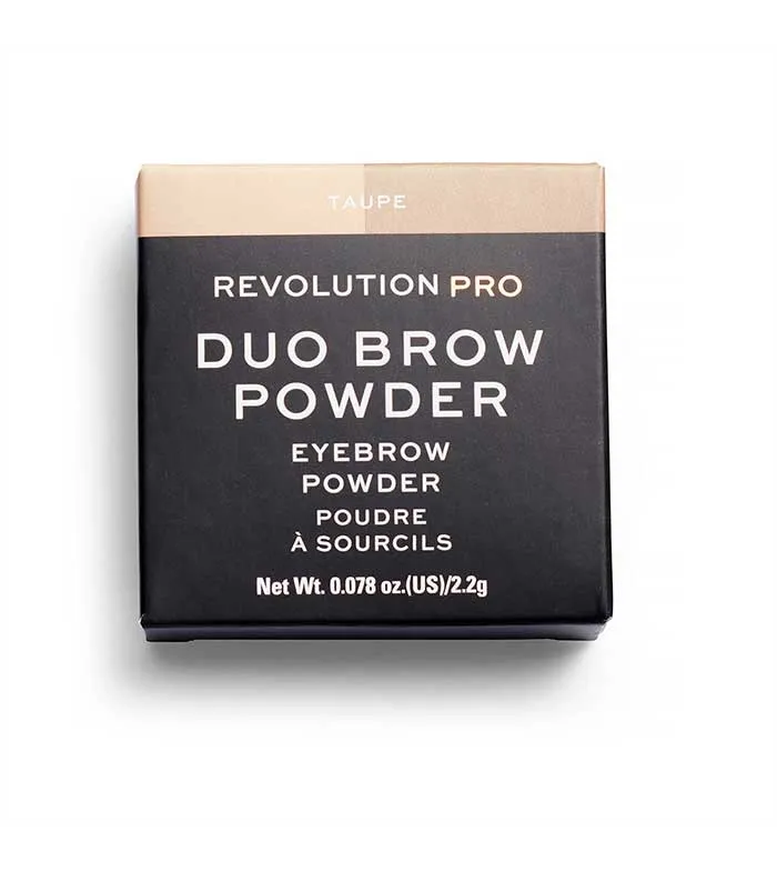 Revolution Pro - Sombra para cejas en polvo Duo Brow - Taupe