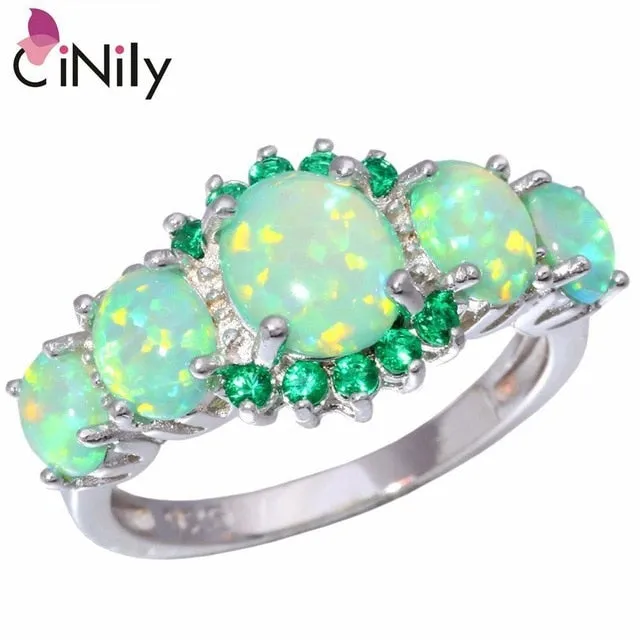 Rings Silver Plated Crystal Bohemia Jewelry Woman