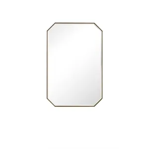 Rohe 24" Octagonal Mirror in Champagne Brass