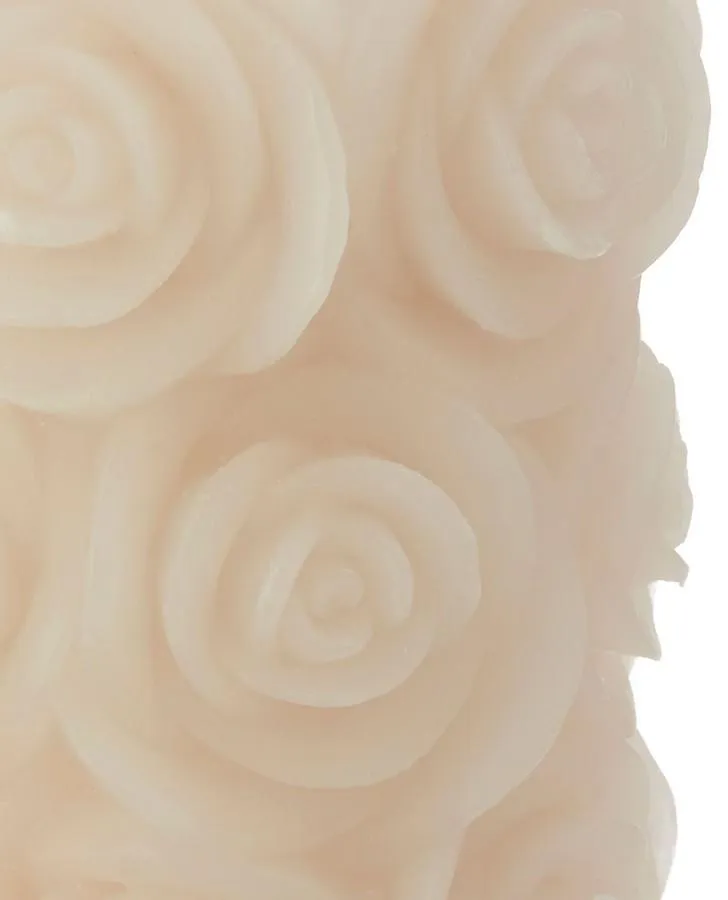 Rose Pillar Candle Cream