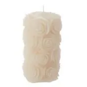 Rose Pillar Candle Cream