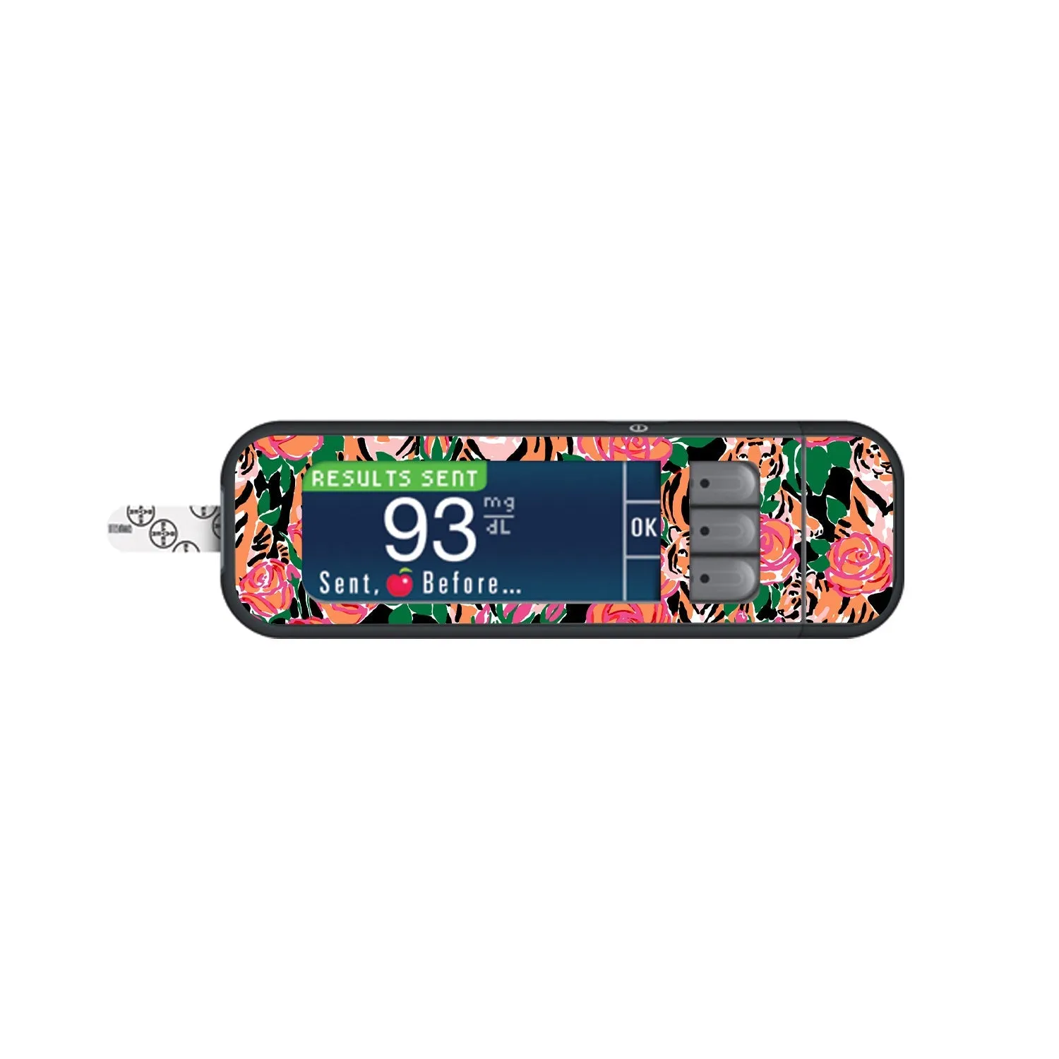 Rosey Tigers for Bayer Contour Next Glucometer