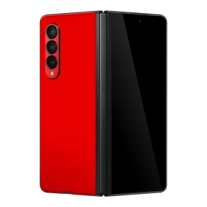 Samsung Galaxy Z FOLD 3 GLOSSY Bright Red Skin