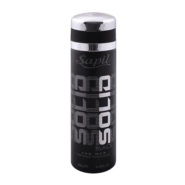 SAPIL SOLID BLACK DEODORANT BODY SPRAY 200ML
