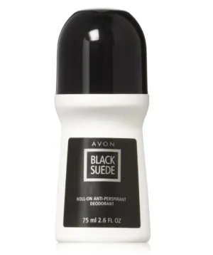Set of 4 Avon Black Suede Roll-On Anti-Perspirant Deodorant Rolls