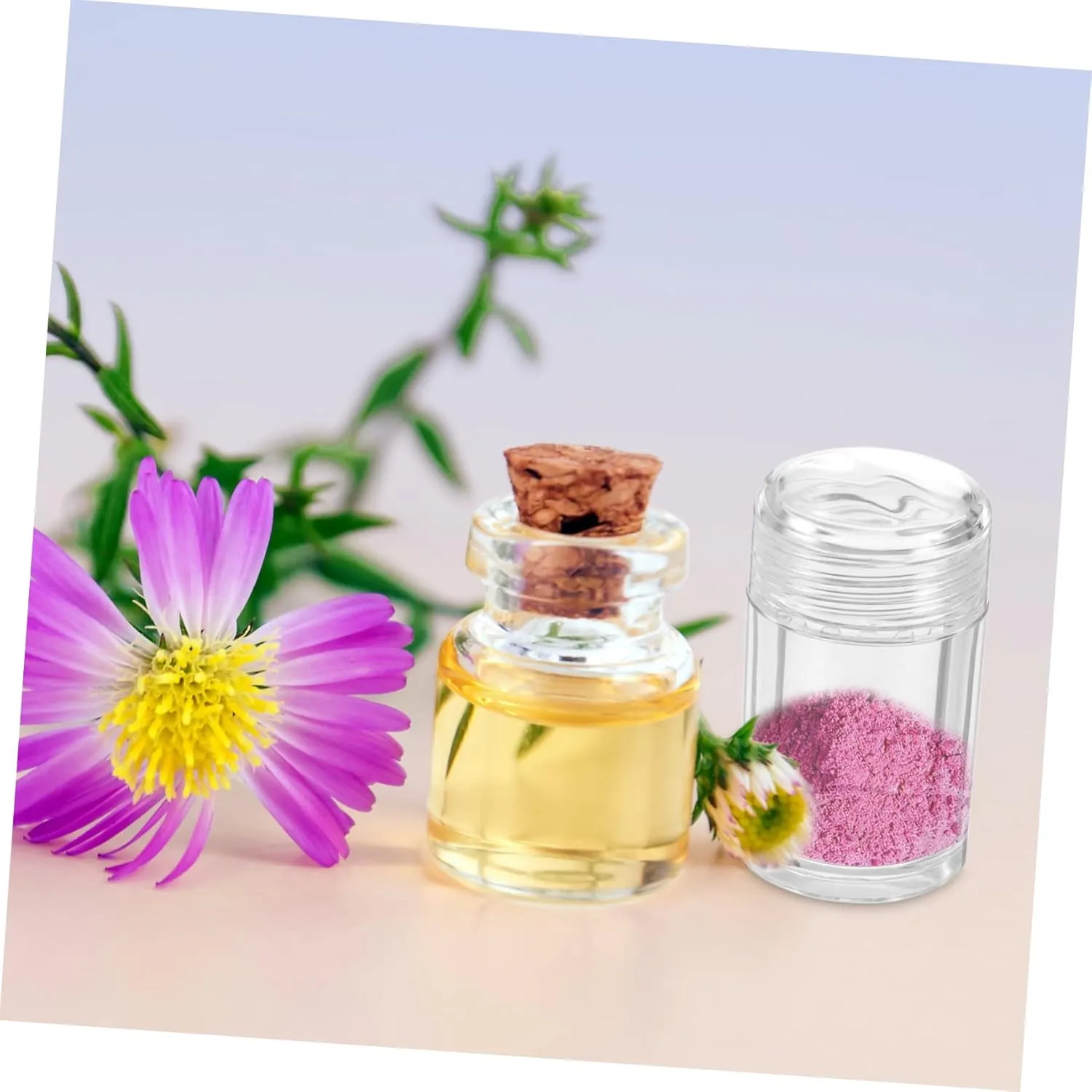 Sets Elegant Flip Lid Loose Powder Container Plastic Bottle for Open-hole for Diy Makeup Travel Pcs