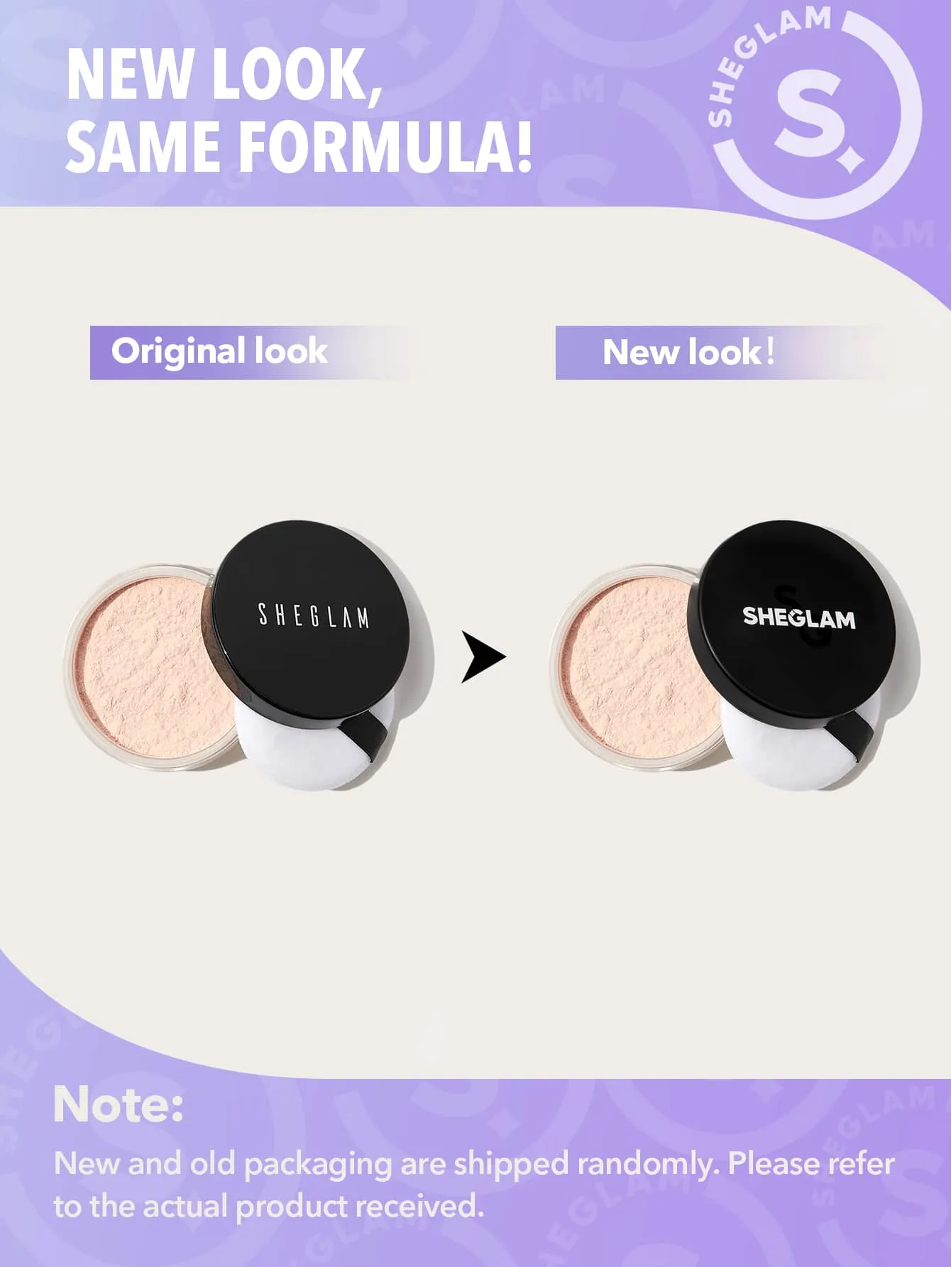 SHEGLAM Baked Glow Setting Powder-Light Pink  Oil Control Loose Setting Powder