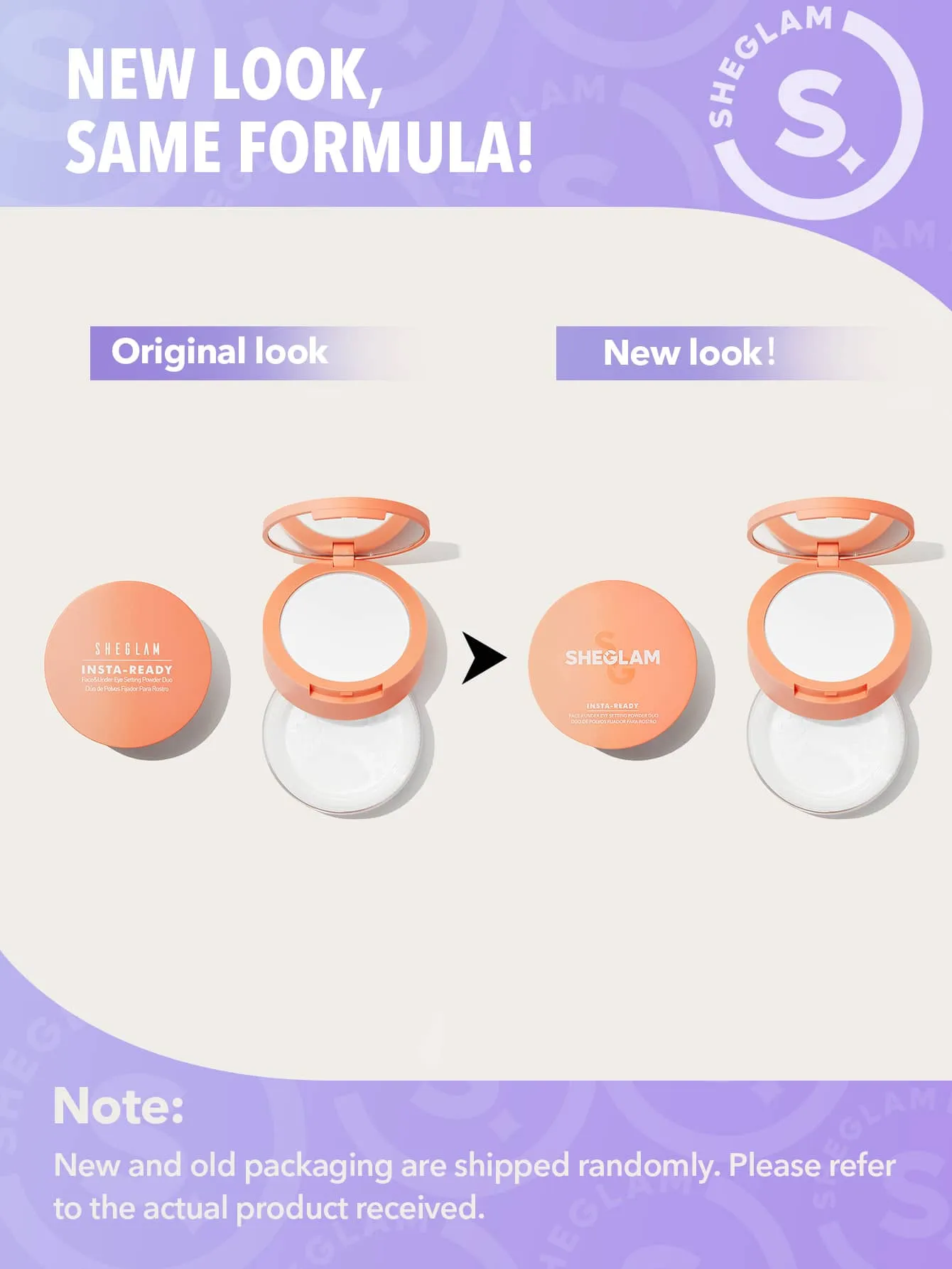 SHEGLAM Insta-Ready Face & Under Eye Setting Powder Duo - Transculent