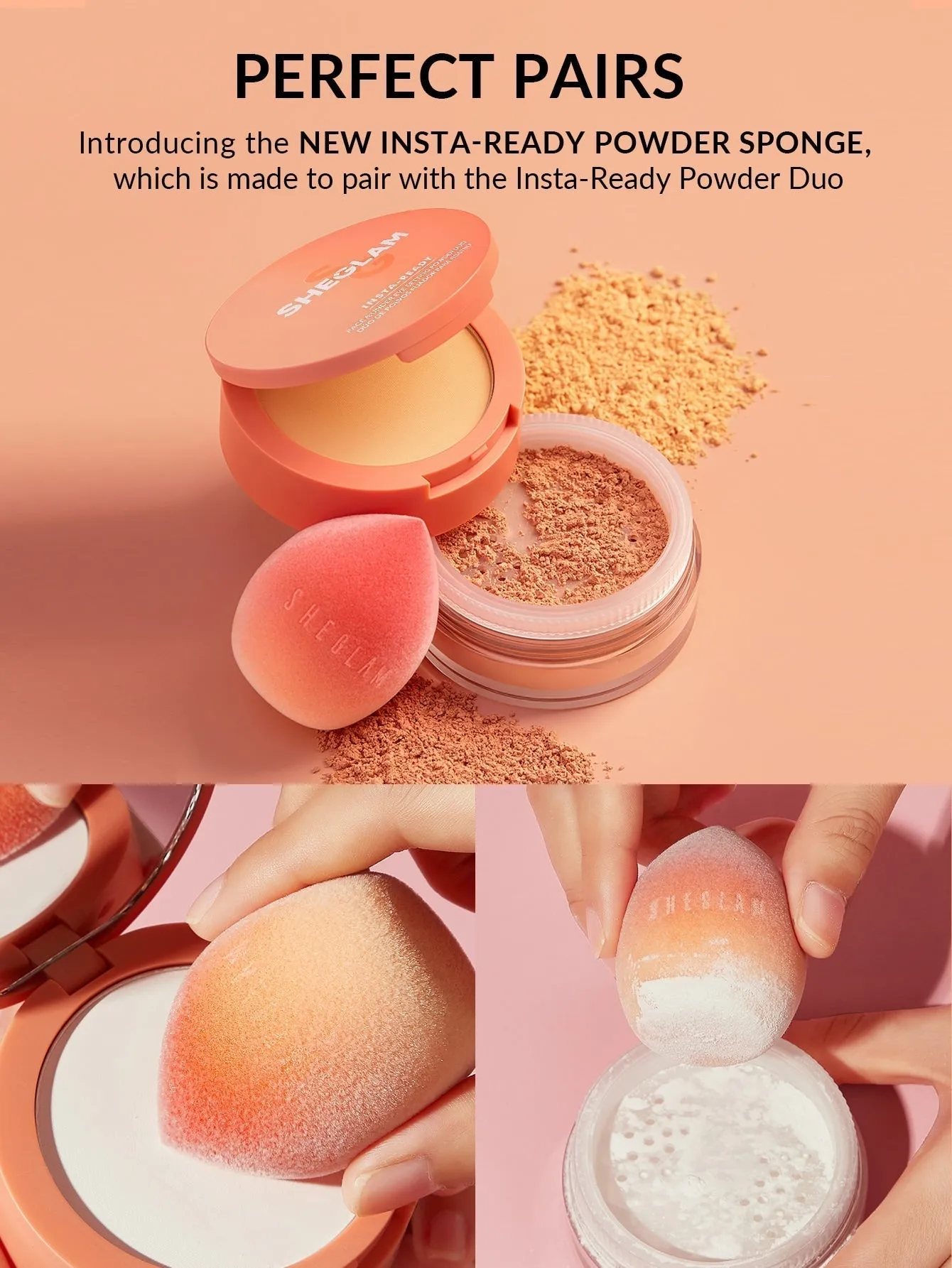 SHEGLAM Insta-Ready Face & Under Eye Setting Powder Duo - Transculent