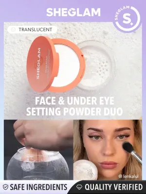 SHEGLAM Insta-Ready Face & Under Eye Setting Powder Duo - Transculent