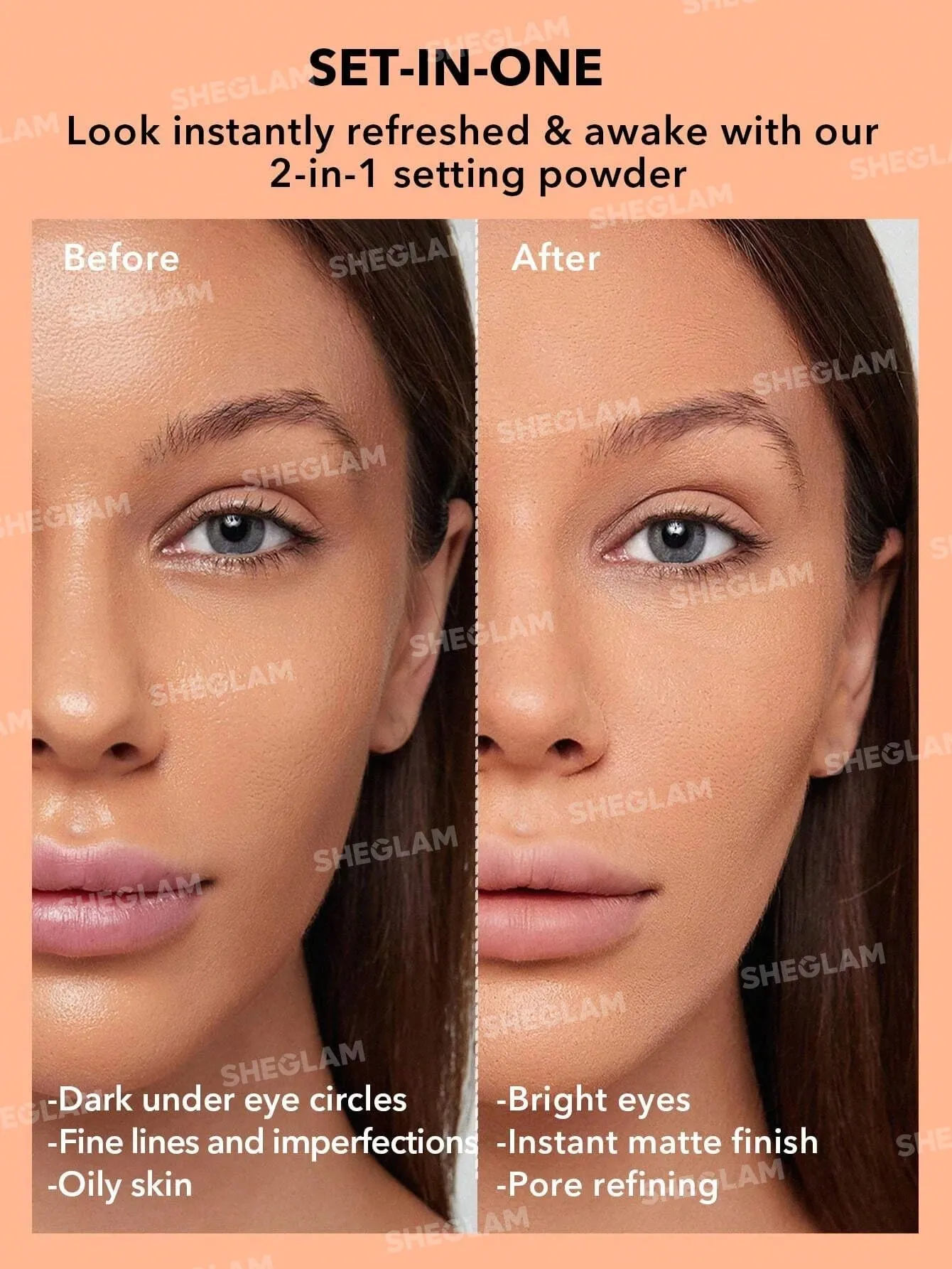 SHEGLAM Insta-Ready Face & Under Eye Setting Powder Duo - Transculent