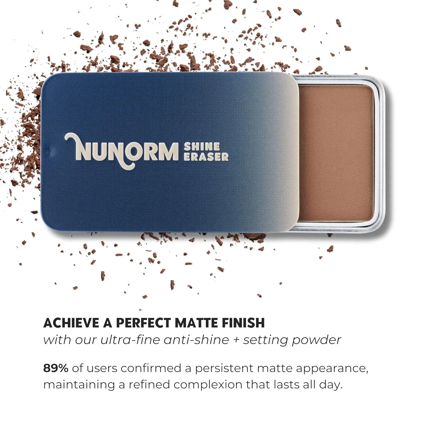 Shine Eraser | Absorbs Oil   Minimizes Pores | Premium Mattifying Formula for Mens Skin | 3 Shades | High-Performance Ingredients | Made In USA | Cruelty-Free   Vegan | 100% Recyclable Tin