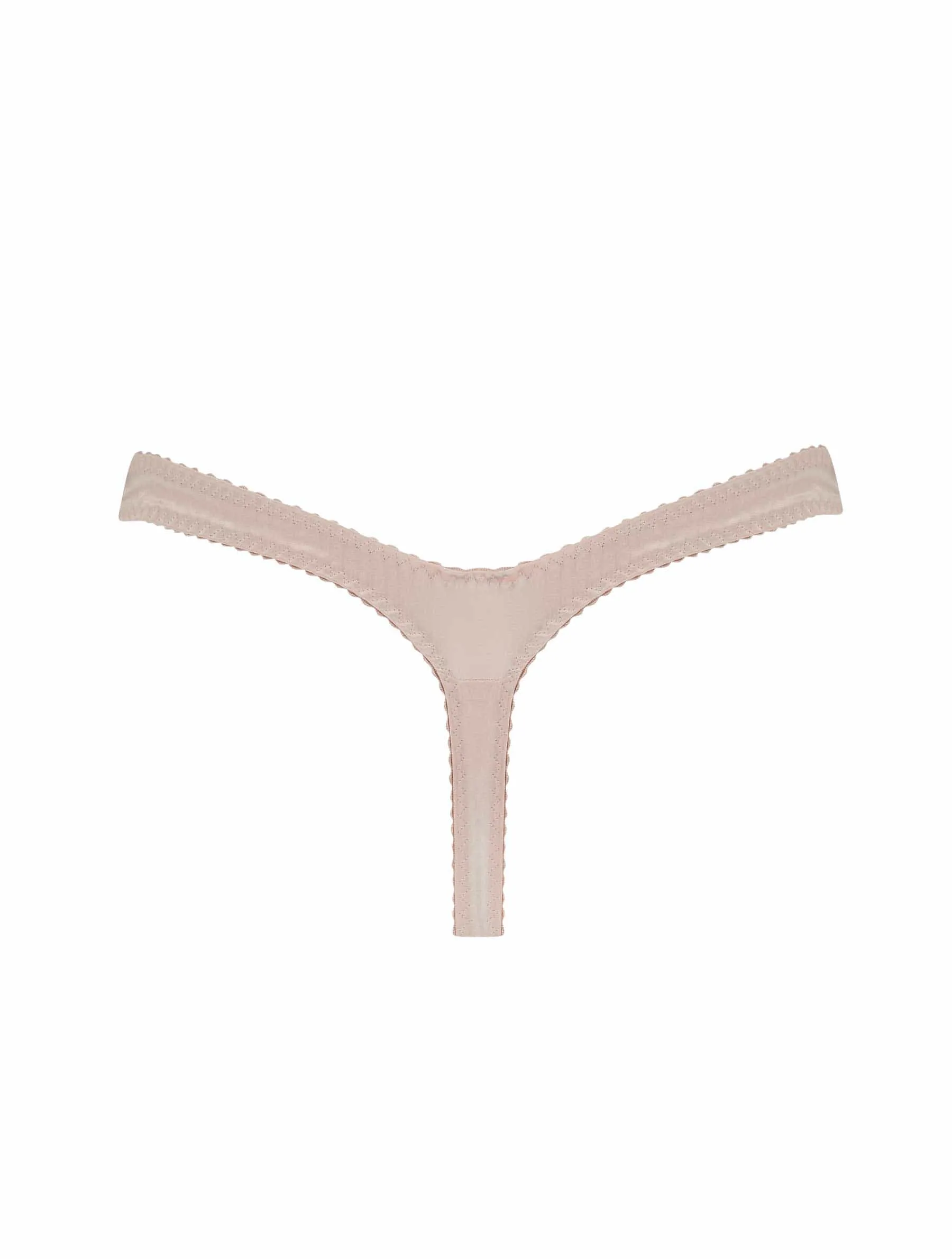 Signature Lace Thong - Blush