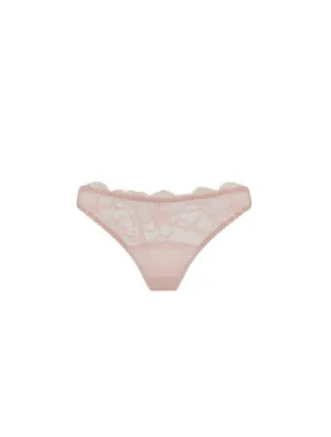 Signature Lace Thong - Blush