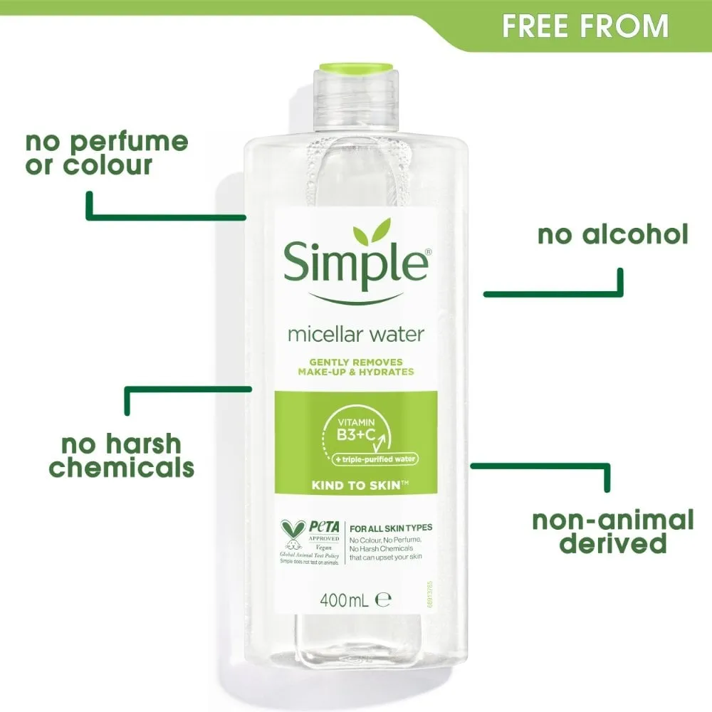 Simple Kind To Skin Micellar Cleansing Water 400ml