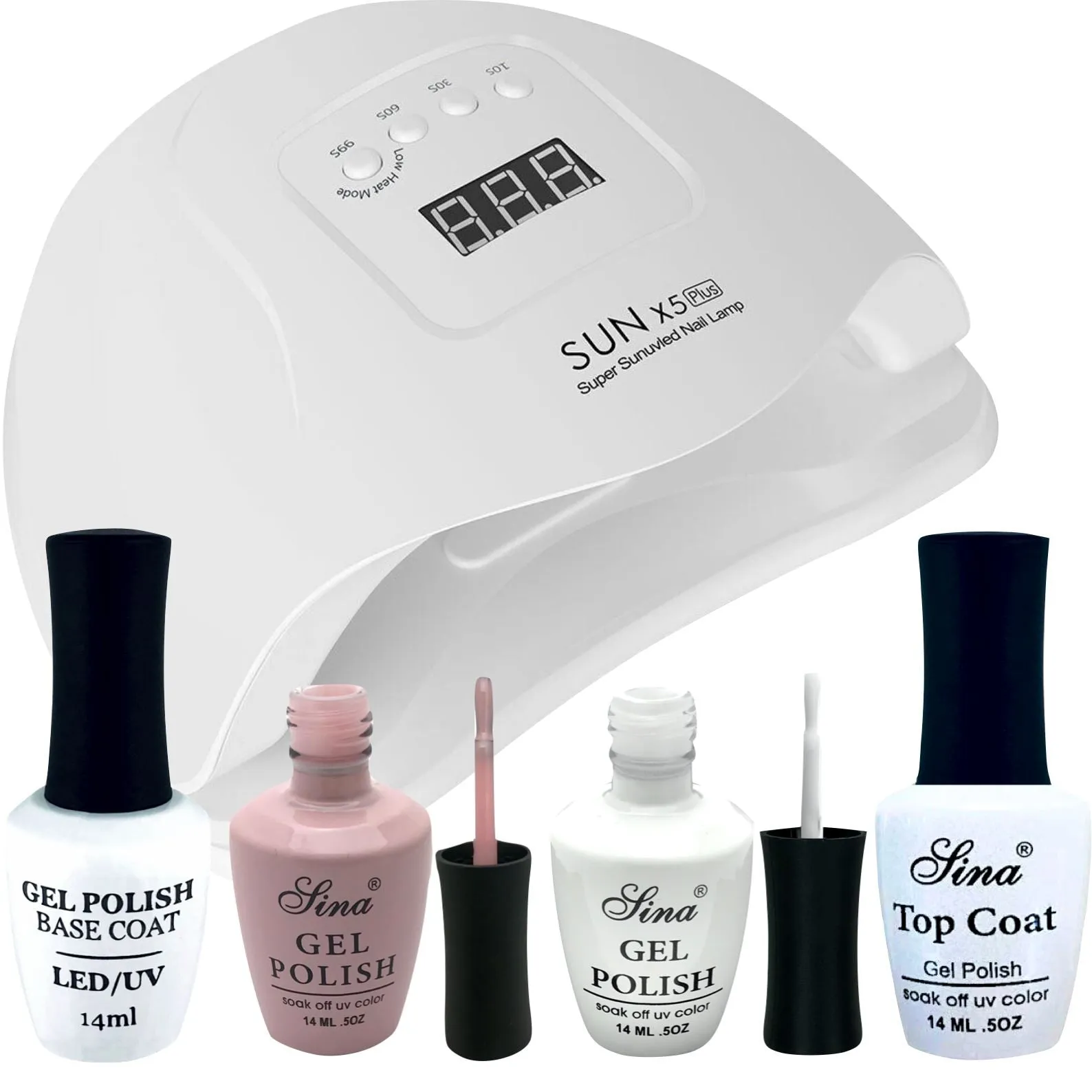 SINA Gel Polish French Kit   Nail Lamp LED X5PLUS 80W