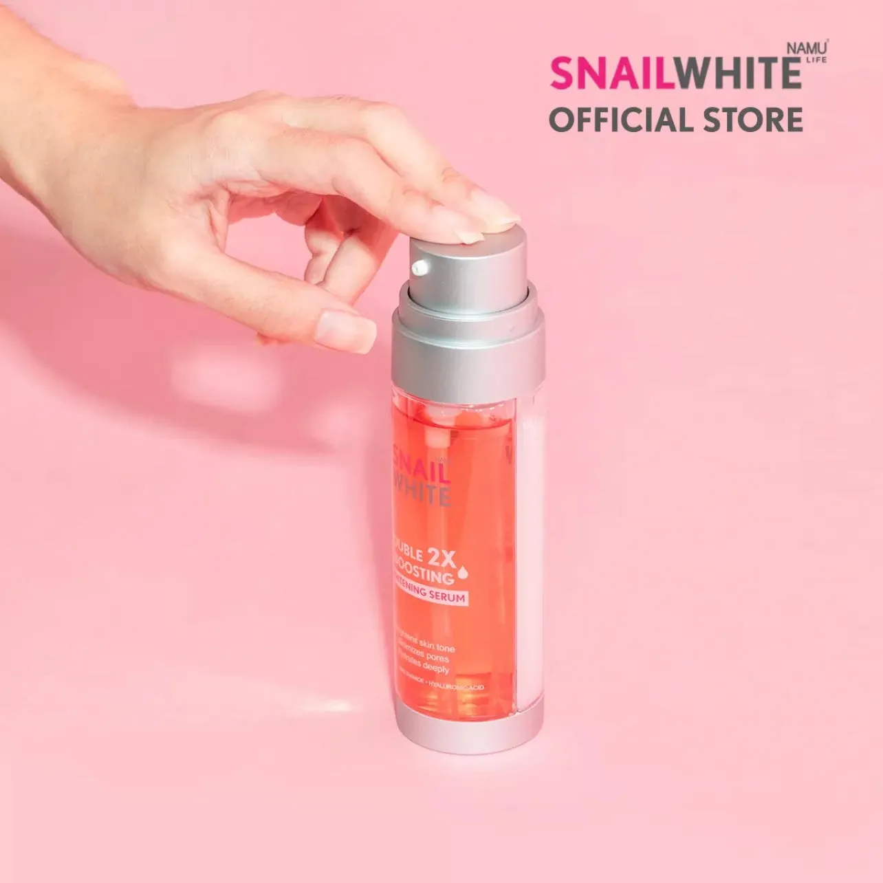 Snail White Double Boosting Brightening Serum 40ml   40ml - ( PINK )