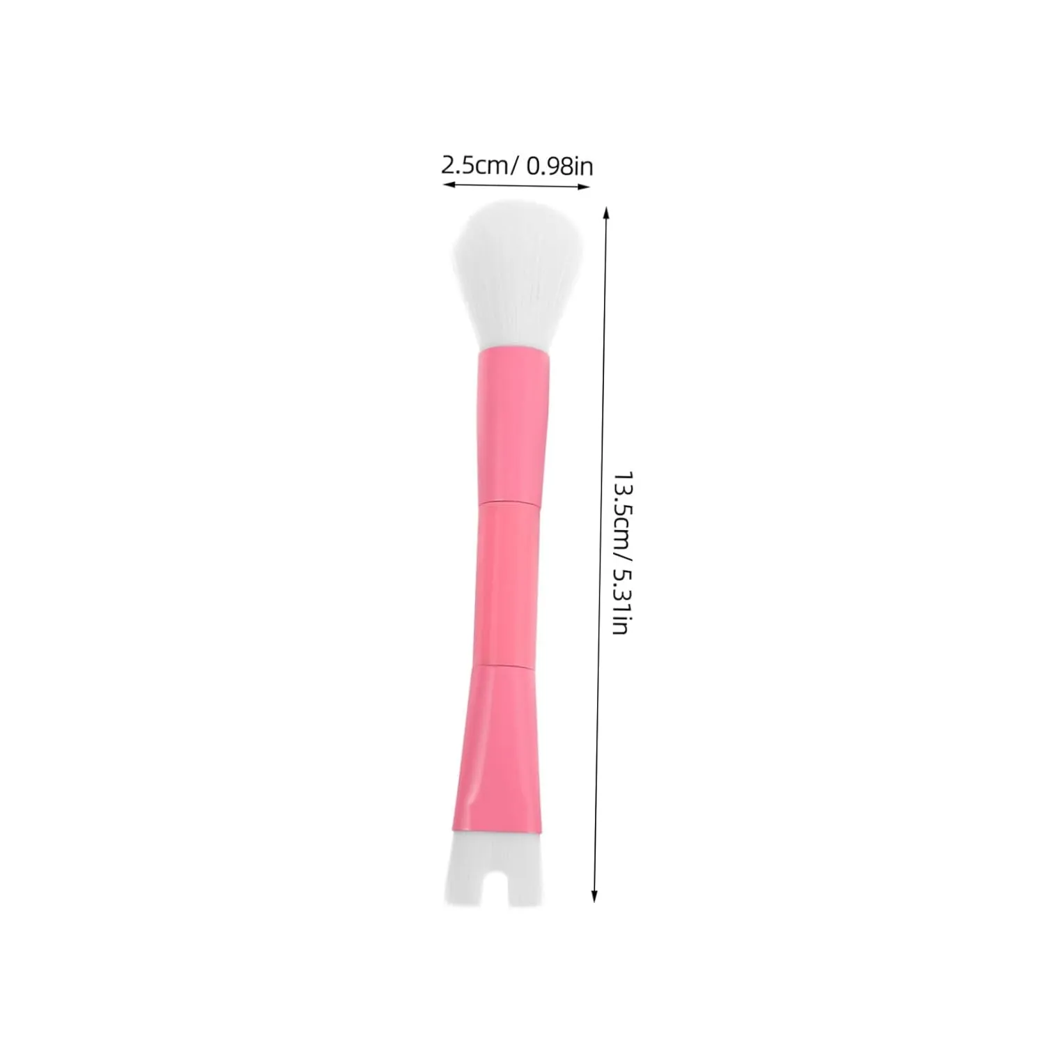SOIMISS 2-in-1 Makeup Brush Set Nose Contour Blush Brush for High Nose Bridge Soft Nylon Plastic for Liquid Powder Foundation