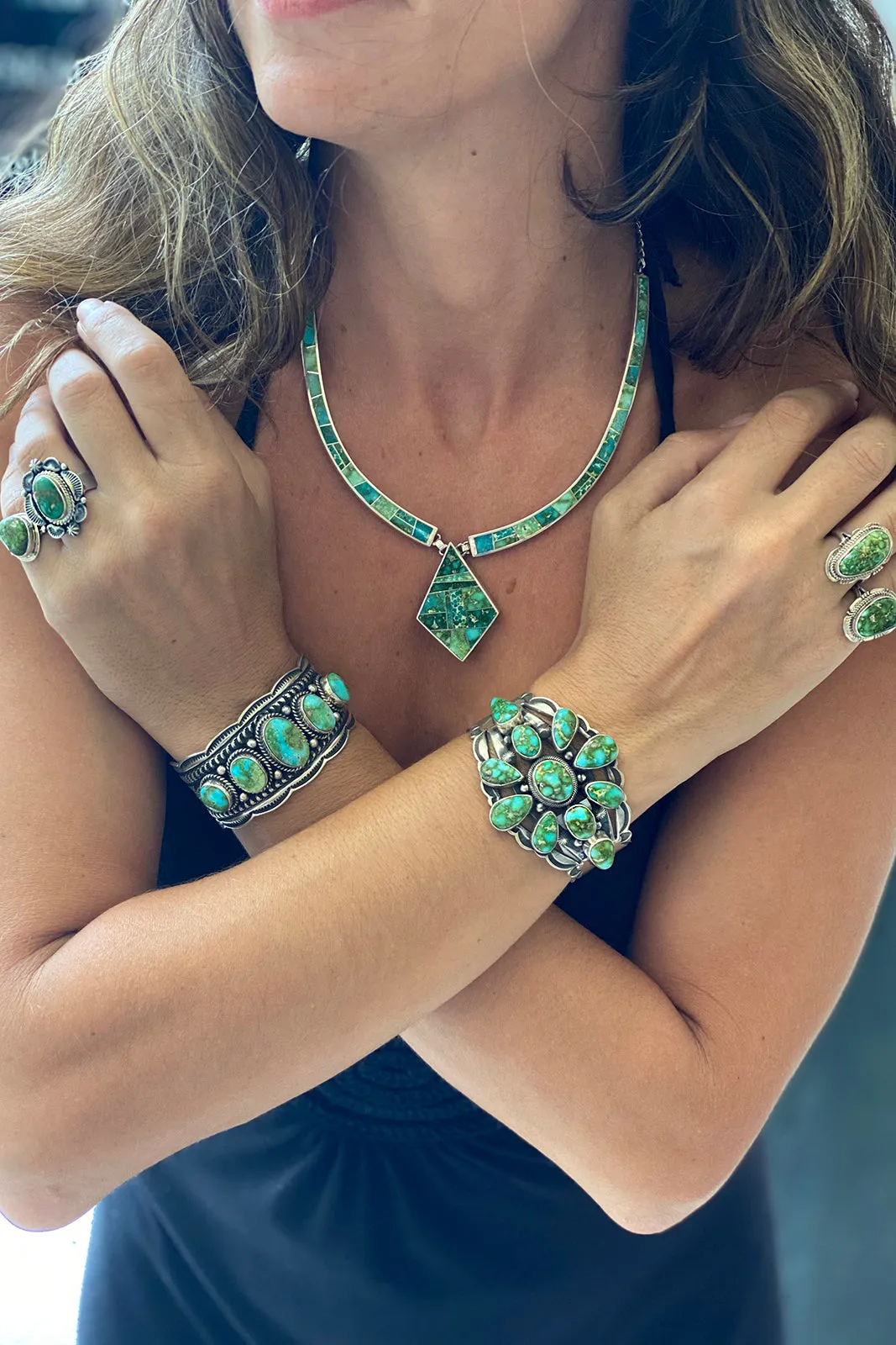 Sonora Gold Turquoise Ring (Size 6.75)
