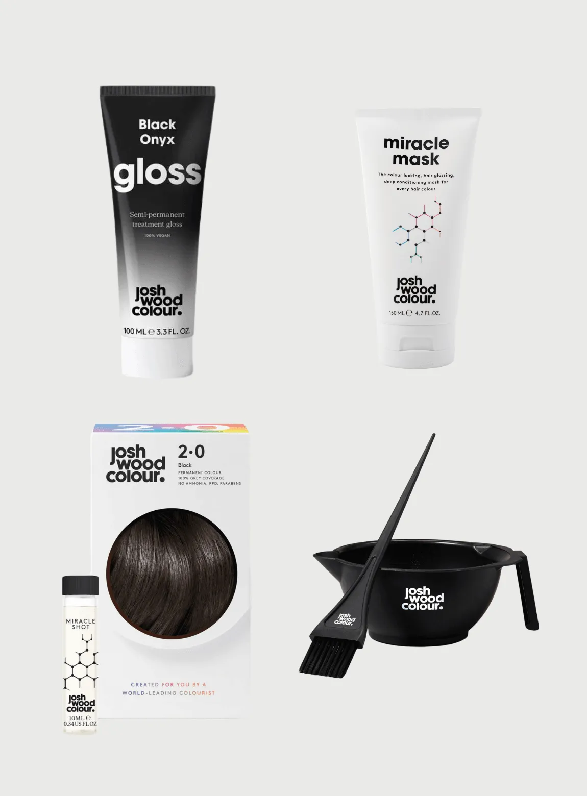 Starter Kit - 2.0 Perm kit, Miracle Shot, Black Onyx Gloss x 1, Bowl & Brush, Miracle Mask