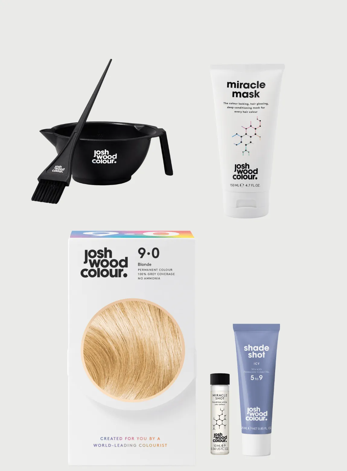 Starter Kit - 9.0 Perm kit, Miracle Shot, Icy Colour Corrector x 1, Bowl & Brush, Miracle Mask