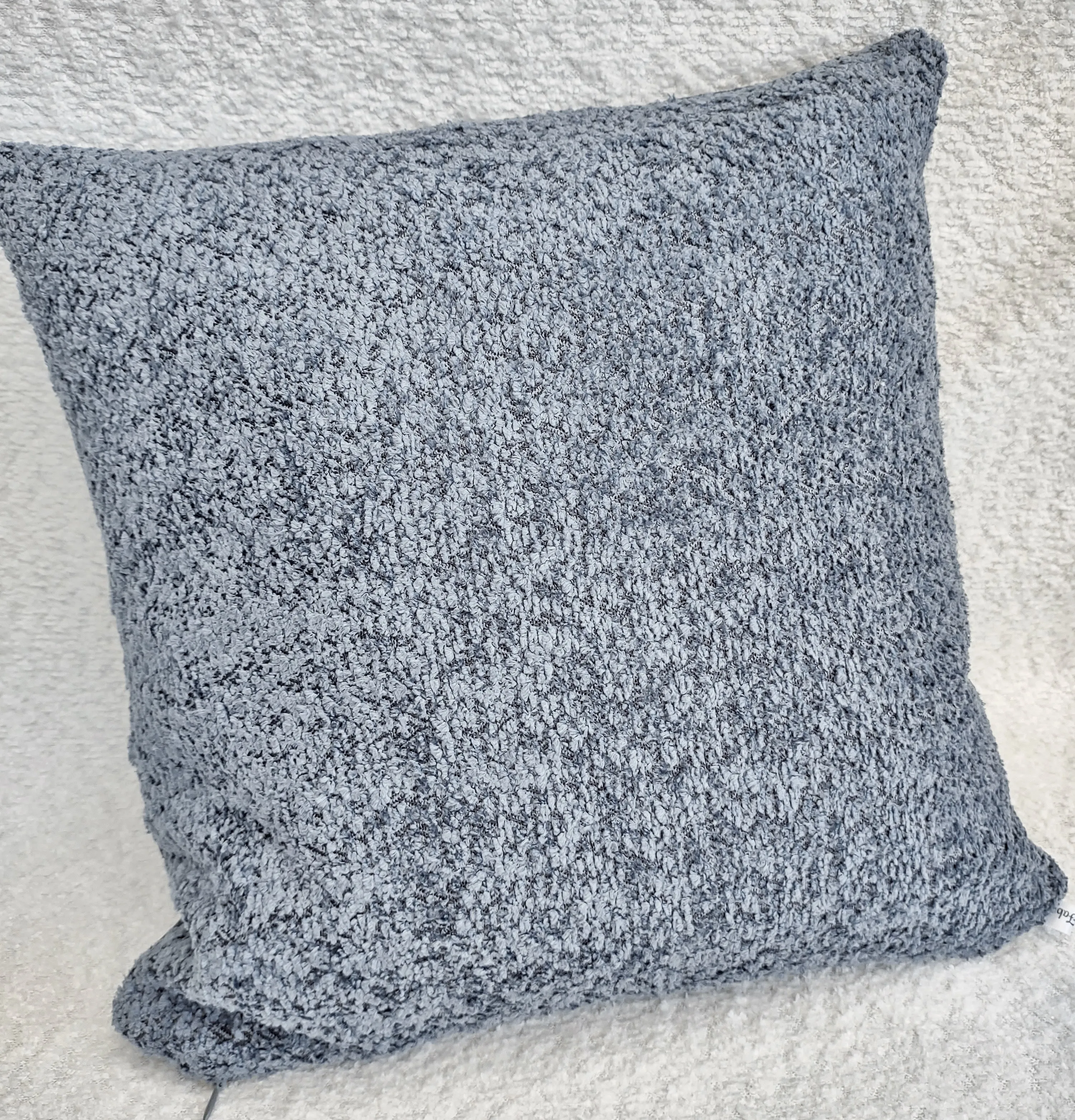 Steel Blue Boucle Recycled Pillowcase