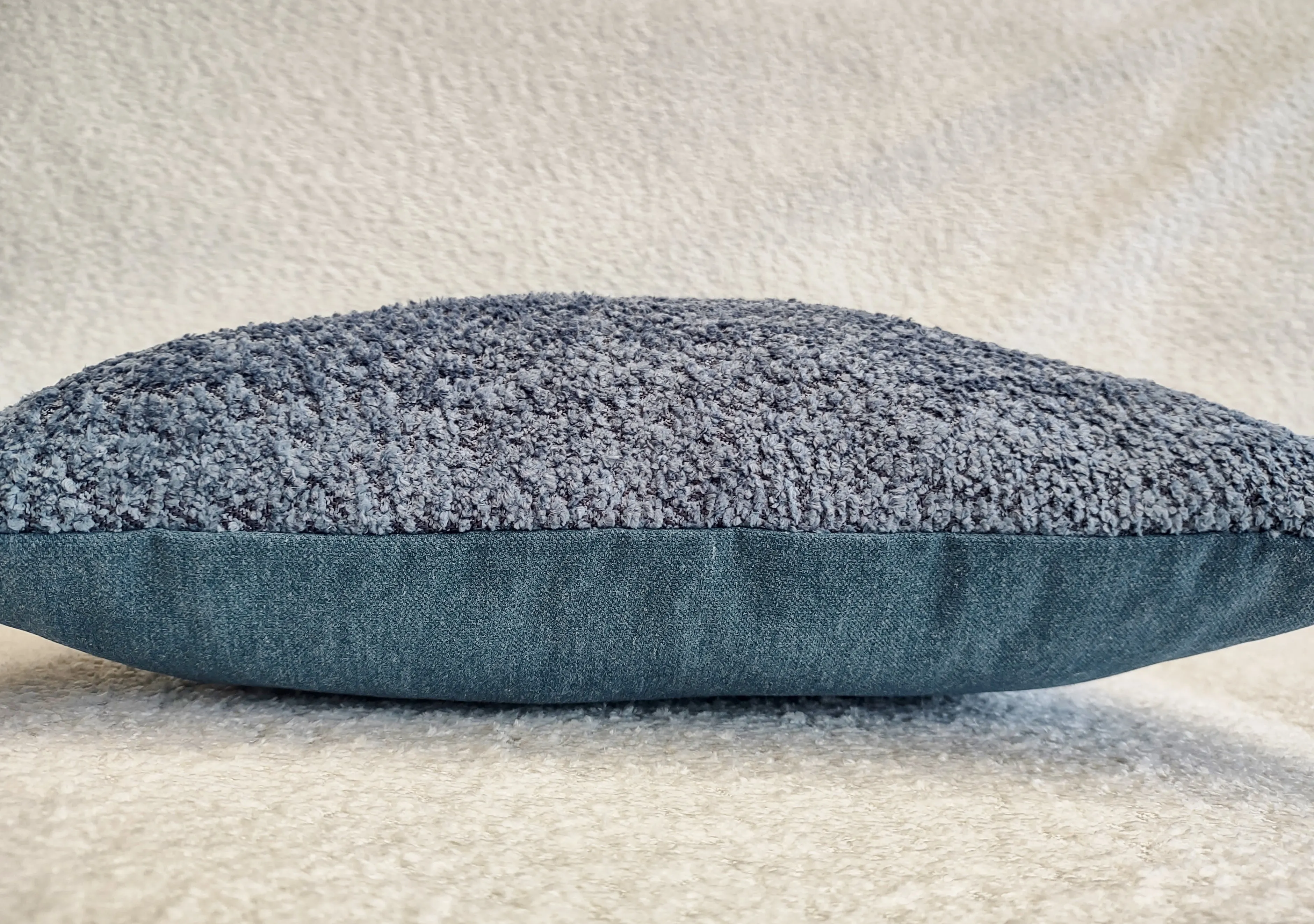 Steel Blue Boucle Recycled Pillowcase