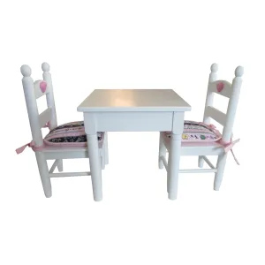 Striped Paris Print Doll Chair Cushions for 18-inch Dolls
