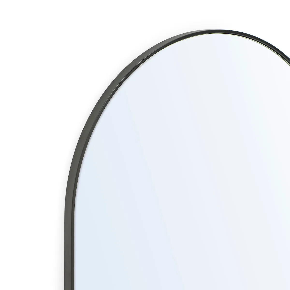 Studio Slim Wall Arch Mirror, Black