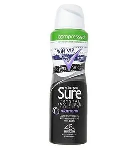 Sure Anti-Perspirant Deodorant Spray Crystal Invisible Diamond 125 ml