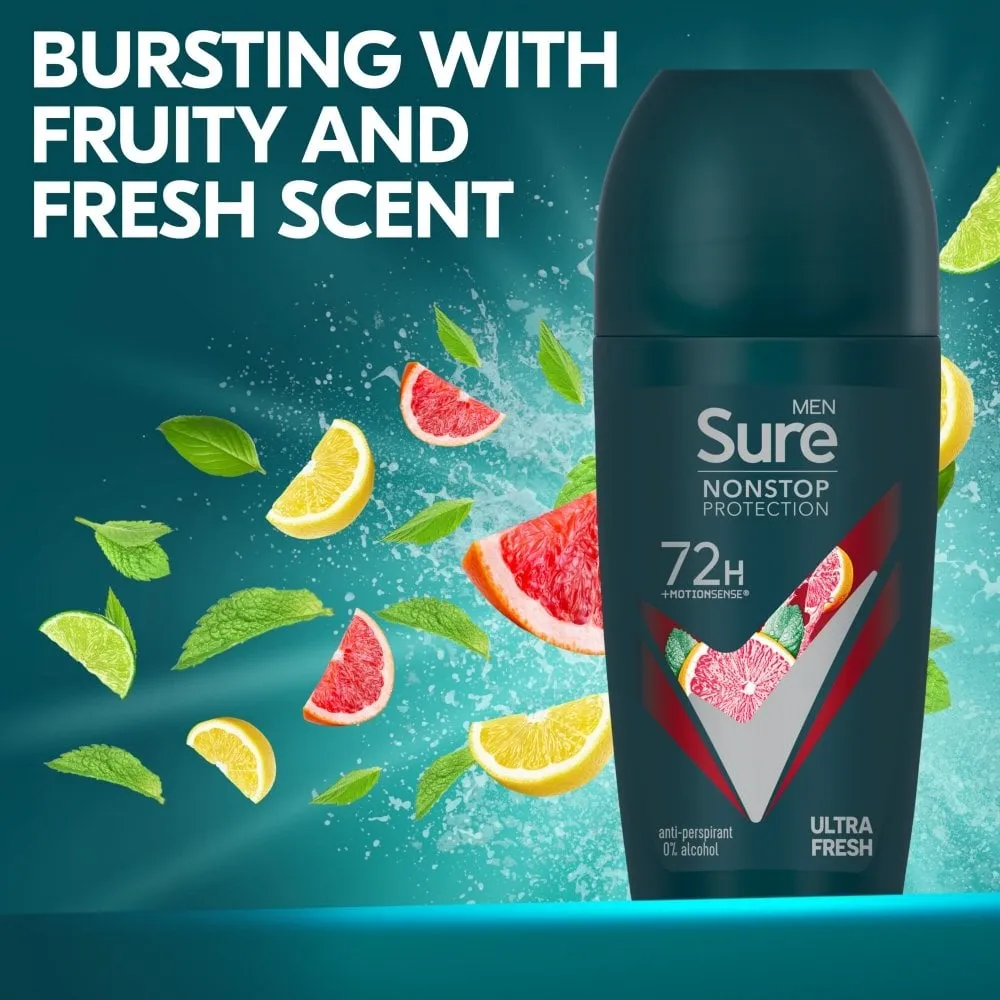 Sure Men Nonstop Protection 72h Ultra Fresh Anti-Perspirant Deodorant Roll On 50ml