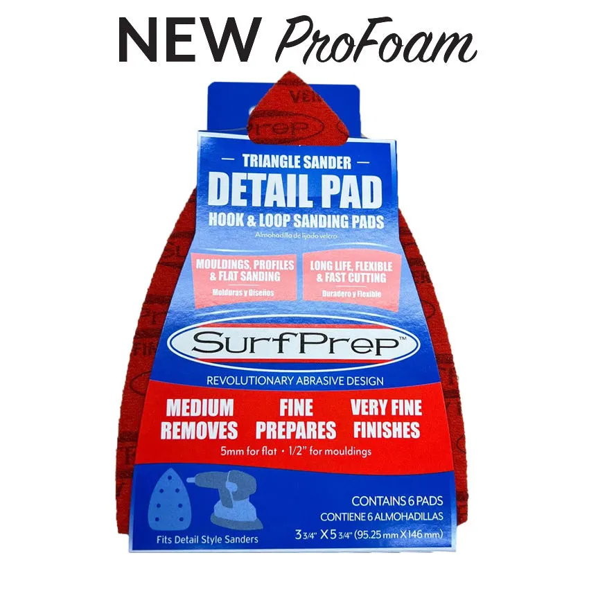 SurfPrep ProFoam Detail (Triangle) Sanding Pads
