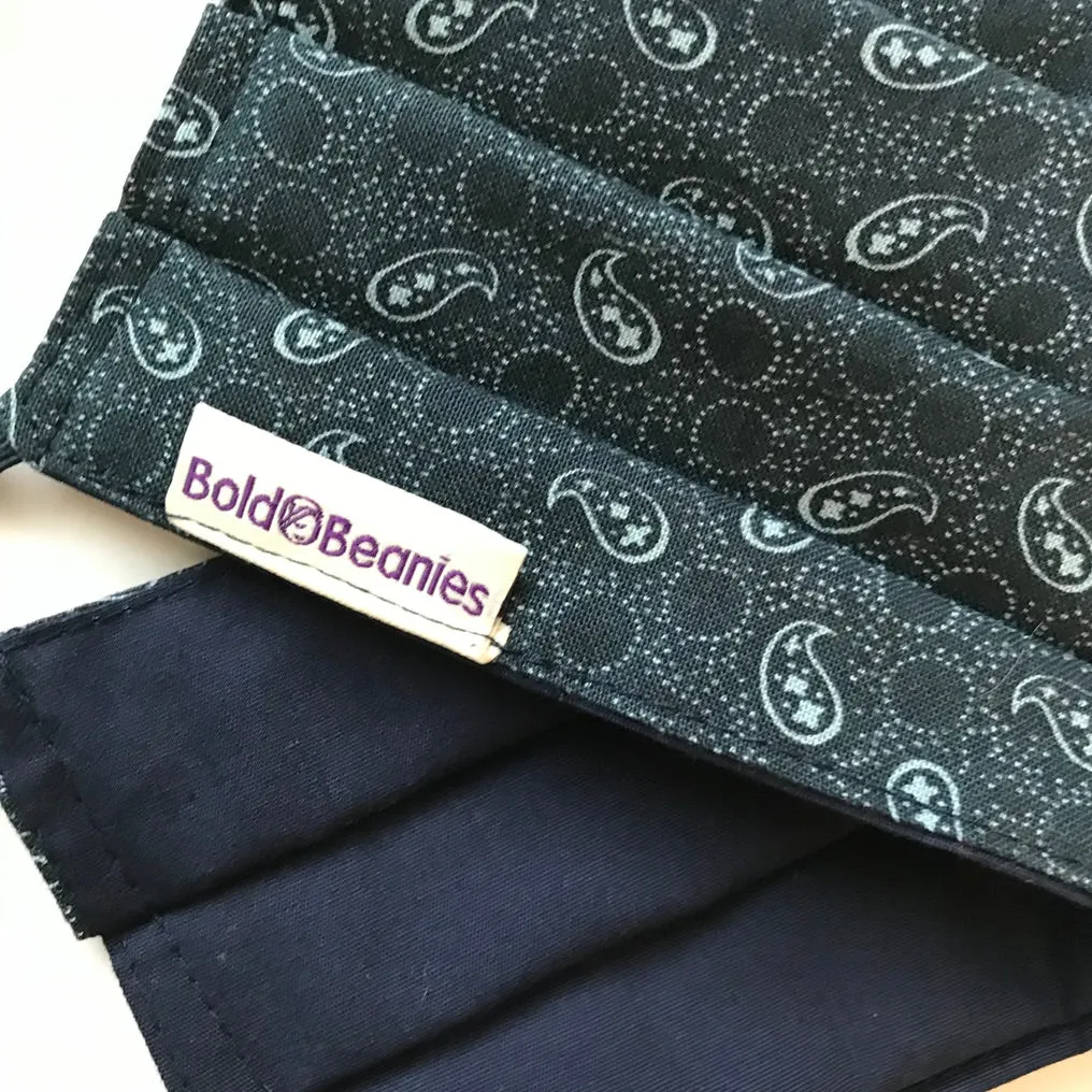 Surgical-Style Face Mask Navy Paisley
